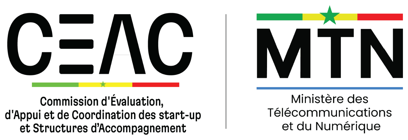 CEAC — Commission d'Évaluation, d'Appui et de Coordination des start-up et Structures d’Accompagnement · MTN — Ministère des Télécommunications et du Numérique
